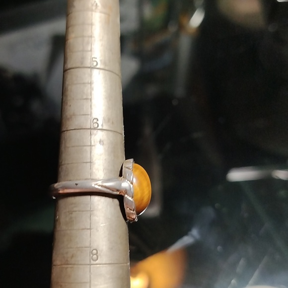 Vintage Uncas 10k GF Shank with a Tigers Eye stone. Has Makers Mark - Picture 6 of 7